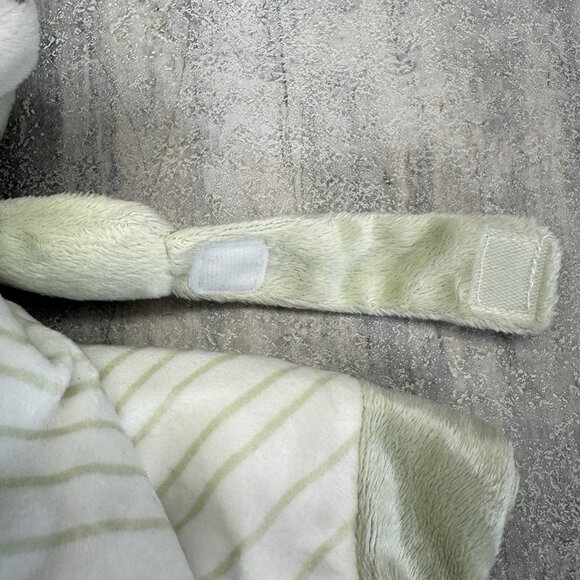 Piccolo Bambino Green Bear Striped Plush Lovey Baby Security Blanket Toy - Picture 8 of 8